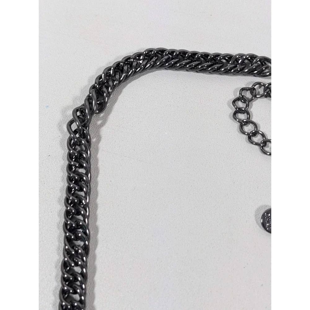 Gunmetal Gray Beige Glass Bead Woven‎ Bib Statement Necklace Fringe 20